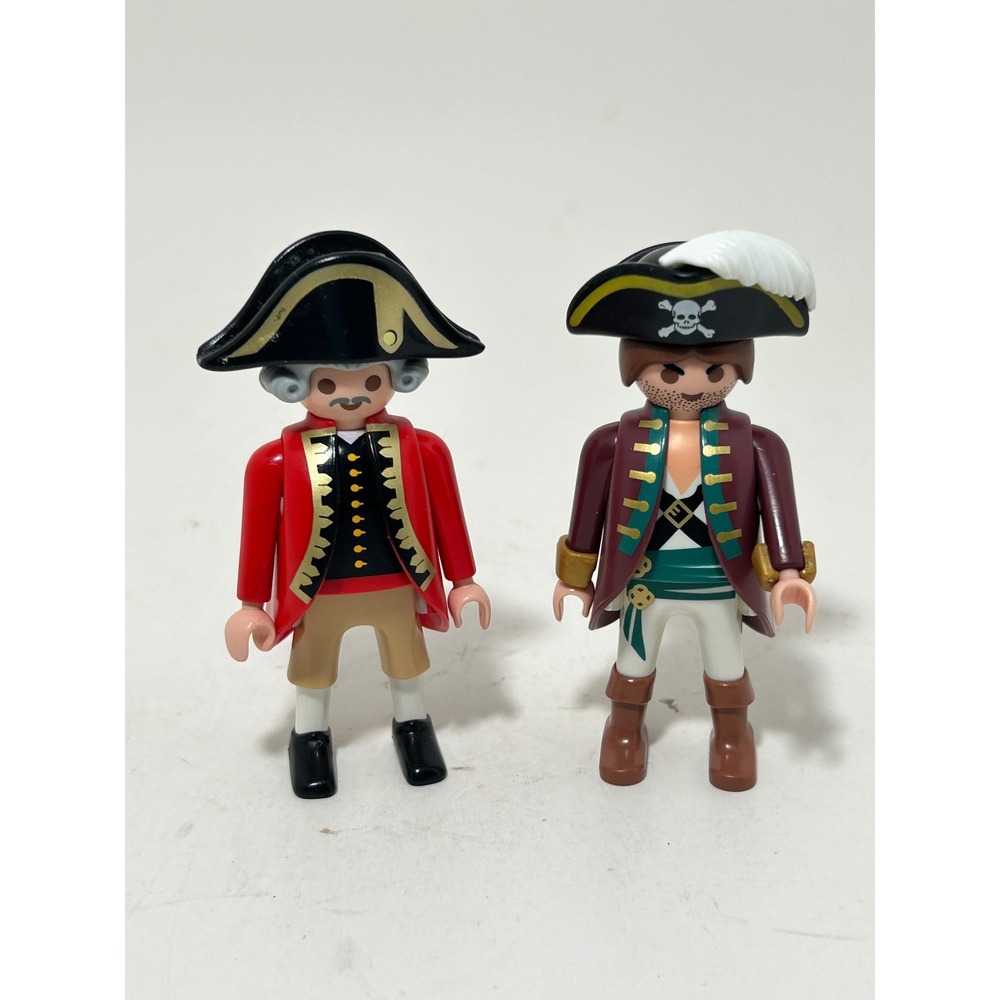 Playmobil Pirate Captain‎ and Redcoat Soldier Figures Set of 2